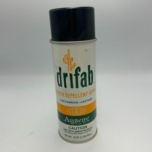 AMWAY Drifab Water Repellent Vintage 1974 Spray Can Fabric Leather Upholstery
